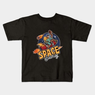 Space Cowboy Astronaut On Rocket Kids T-Shirt